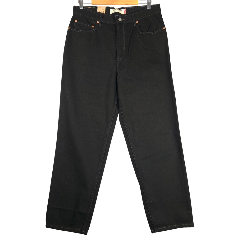 Levis 560 Comfort Fit Jeans Mens 34x30 Black Loose Tapered Leg Denim READ